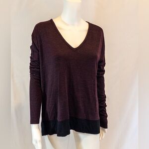 Rag & Bone Oversized V Neck Jersey Knit Sweater - S/P